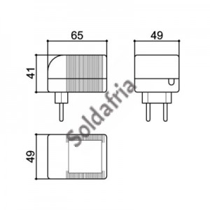 Caixa Patola CF-066/2 41x49x65mm Caixa Patola CF-066/2 41x49x65mm